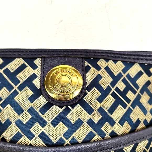 Tommy Hilfiger Navy & Tan Monogram Crossbody Bag with Adjustable Strap - Picture 3 of 7